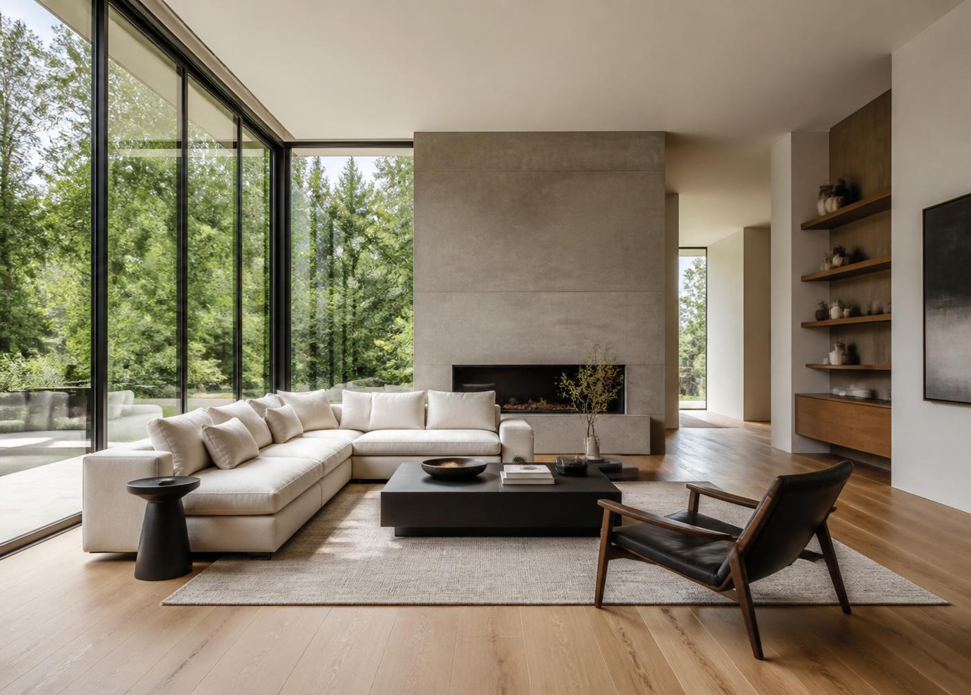 Bright modern living room
